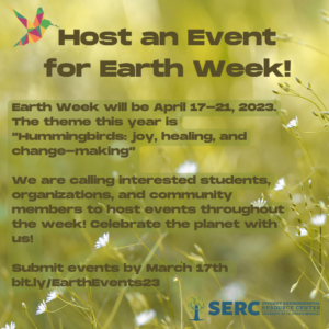 Earth Week Event Submissions